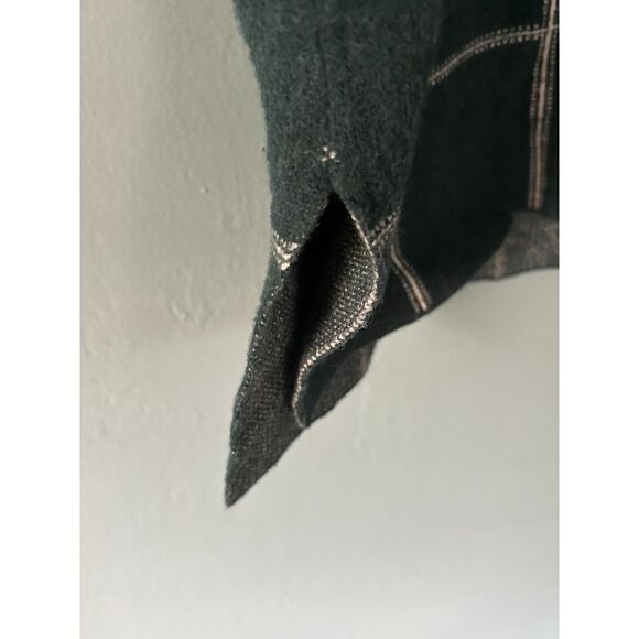 Tahari women's 3/4 sleeve Hunter green window pane boat neck sweater size 1X - Picture 5 of 6